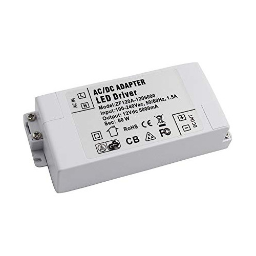 Adaptador De Alimentación Led 12v 5a 60w, Convertidor ...