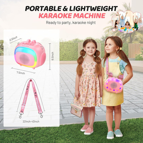 Mini Máquina De Karaoke Sudotack Para Niños, Bluetooth Pro..