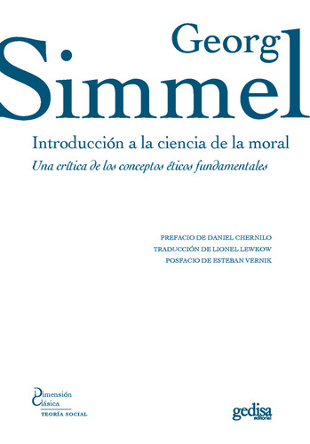 Introducción A La Ciencia De La Moral - Simmel Georg