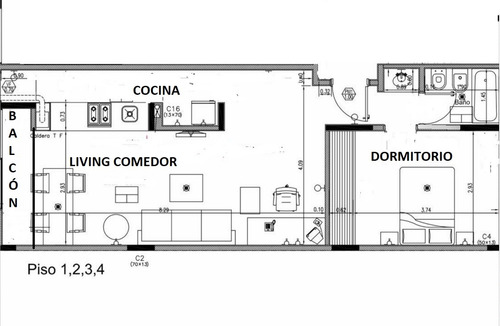 Imagen 15 de 15 de Amoblado Y Equipado - 2 Ambientes - Palermo Hollywood - Ideal Estudiantes - Edificio Con Piscina, Jardines, Solarium, Parrilla, Quincho, Salón De Usos Múltiples, Gimnasio, Laundry.