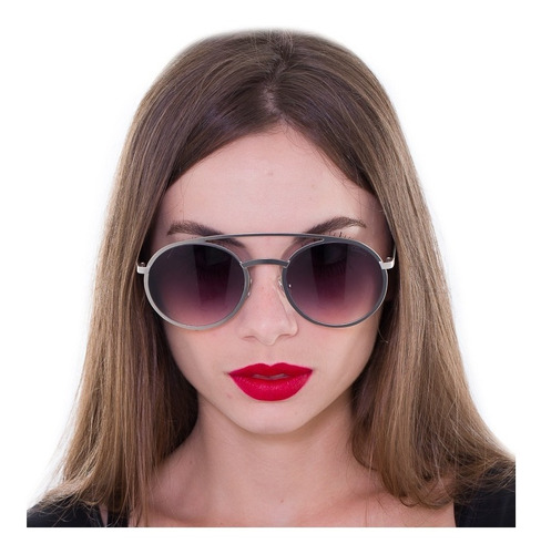 Oculos Ogrife Solar Feminino Grande Og 1722-c Blogueira