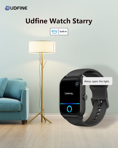 Smartwatch Reloj Udfine Starry Alexa Llamadas Spo2 Natacion Negro