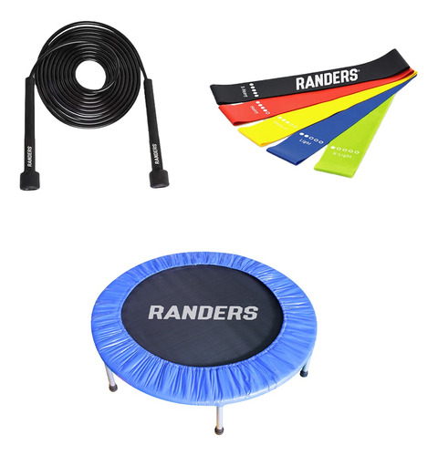 Randers Kit Soga + Bandas Elásticas + Mini Tramp Color Negro