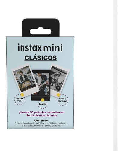 Imagen 6 de 6 de Película Instax Mini 3 Pack Clásicos (30 Fotos)