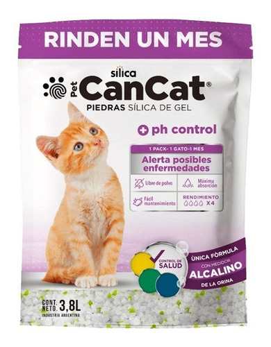 Imagen 1 de 7 de Piedras Sanitarias Silica De Gel - Ph Control 3,8lts Cancat