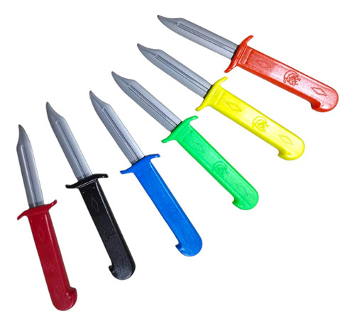Juguete Set 6 Cuchillos Retráctil Colores Dagas Surtido