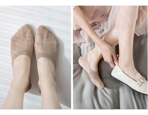 10 Pares Calcetines Invisibles Para Mujer,calcetas De Encaje