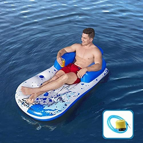 Vatocu Agua Flotante Hamaca Azul Inflable Salón Flotador Sil 