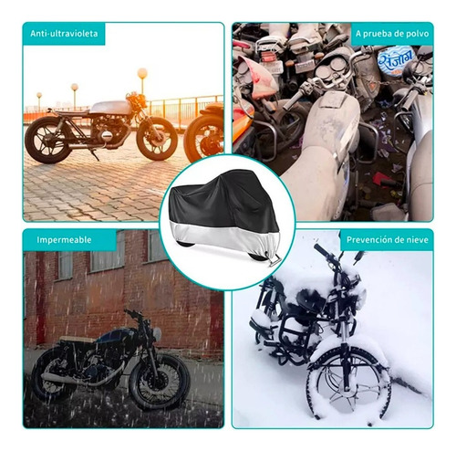 Funda Cubre Motocicleta Carpa Impermeable 245x105x125cm