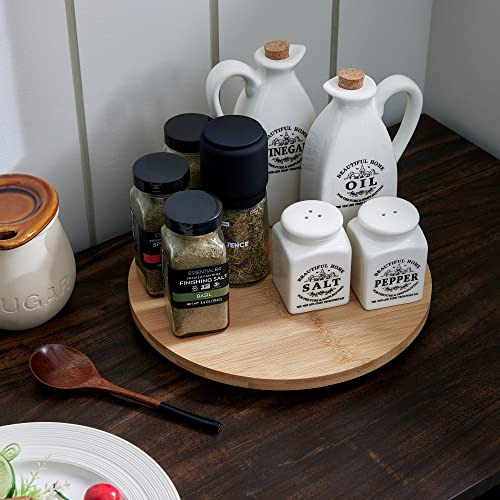 Organizador Giratorio De Bambú De 10 Pulgadas Lazy Susan Par
