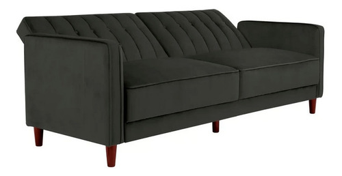 Sofa Cama Ninatzin Lino Gris 1pz Sala Sofa Sillon Mueble