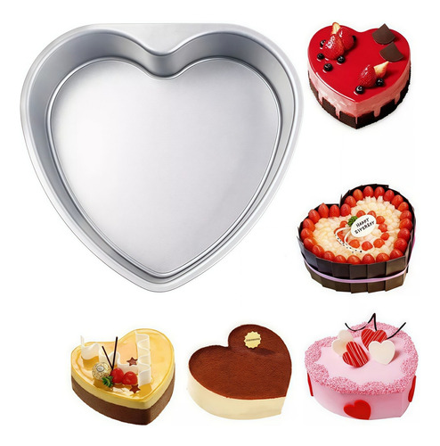 Molde Para Hornear Repostería En Forma De Corazón De 7 Pulga