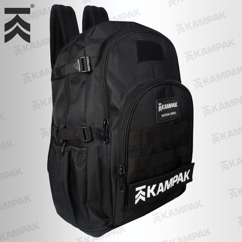 Super Mochila Expandible Kampak Mt09 Táctica Multiusos Negro