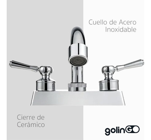 Llaves Lavabo Grifo Baño Mezcladora Acero Inoxidable Cromado Color Plateado