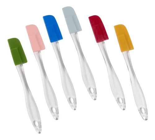 Juego De 6 Mini Espátulas De Silicona Resistentes Al Calor