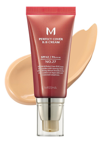 Crema Bb Missha M Perfect Cover N.º 27, Color Miel, 50 Ml, S