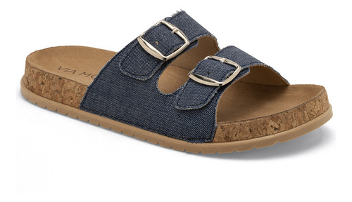 Sandalia Plataforma Mujer Via Moda Mezclilla 121-773