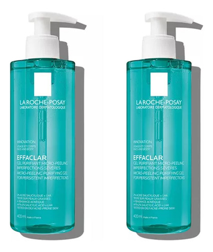 Gel Limpiador Micro Exfoliante Effaclar 400ml Pack 2 Uni