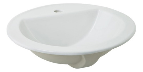 Lavamanos De Empotrar Blanco Oval Elegante 48x44cm