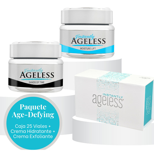 Instantly Ageless Jeunesse Kit Viales+hidratante+exfoliante