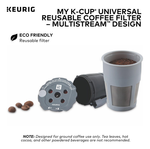 Filtro Reutilizable Para Cafetera Keurig Multistream Gris