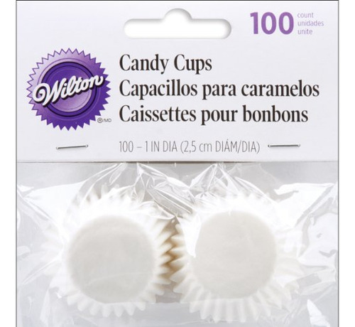 Wilton Candy Cups Coated Glassine, 1-inch, White, 100