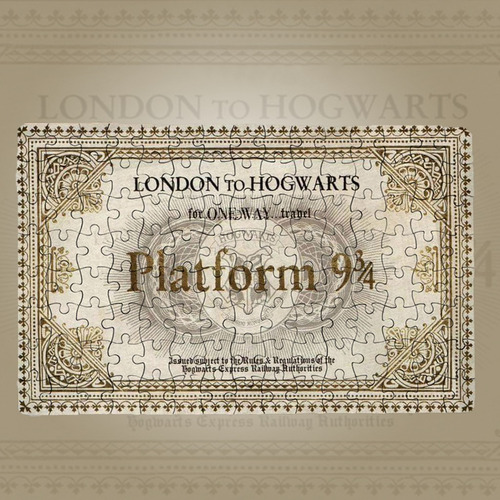 Mini Rompecabezas De Harry Potter Boleto Plataforma 9 3/4