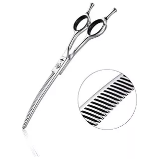 6.5 Inch Downward Curved Dog Grooming Scissors Pet Thin...