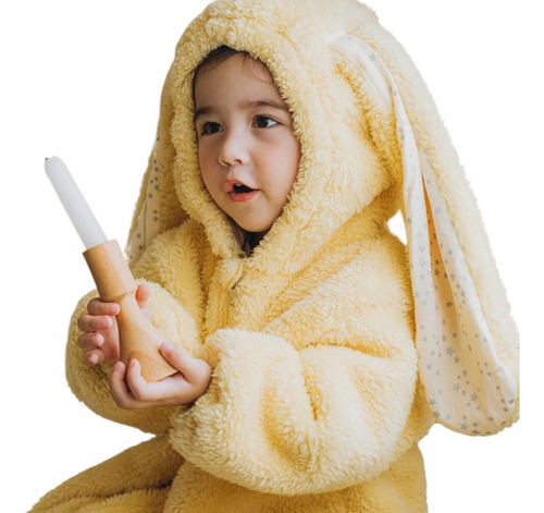 Mono De Invierno Con Estampado De Conejo Para Niñas, Pijama