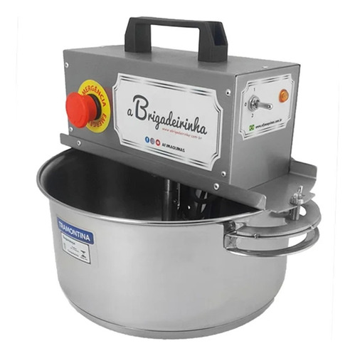 Panela Automática Mexedora Inox Platinum 28cm Abrigadeirinha Inox 50/60hz