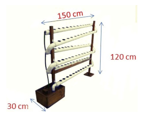 Sistema Hidropónico Tipo Artesanal-72 Plantas Kit Completo