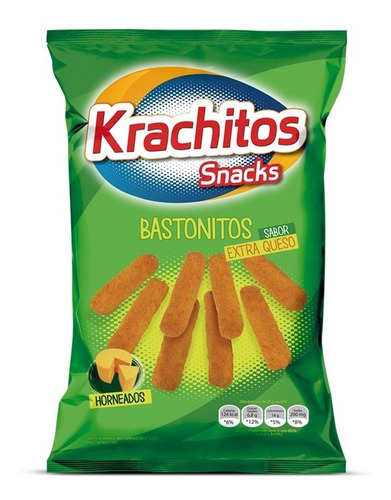 Krachitos Bastonsitos Extra Queso Snacks X300 Grs