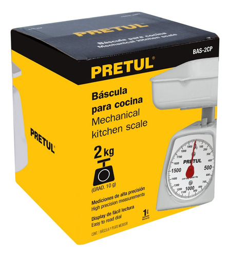 Bascula Mecánica Para Cocina 2 Kilos