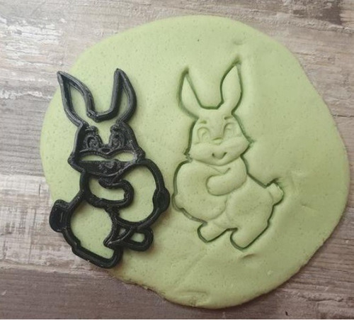 Cortante Cookies Fondant Porcelana Conejo Con Huevo Pascuas