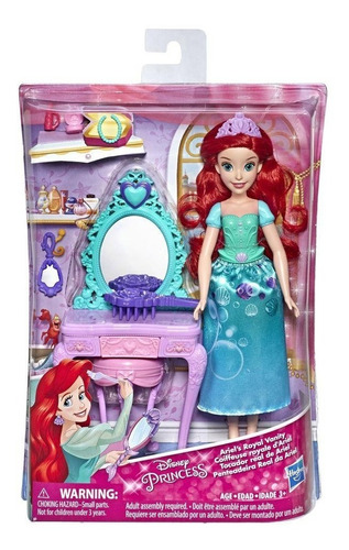 Boneca Disney Princesas Penteadeira Real Da Ariel Hasbro