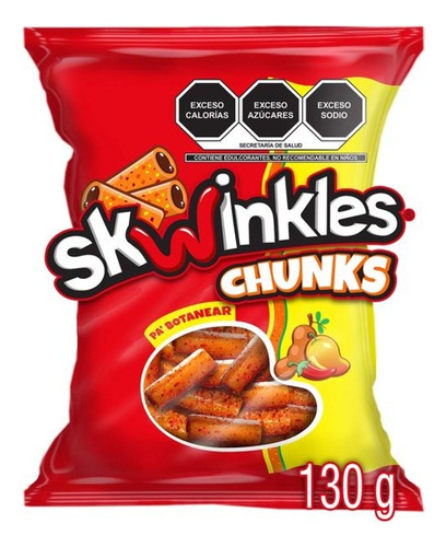 Dulce Enchilado Skwinkles Chunks Tiras Sabor Mango Rellenas