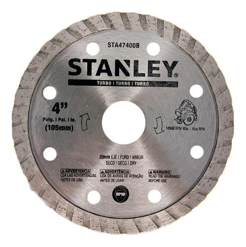 Disco Diamantado Stanley Turbo Seco 105mm X 20mm - 4  - Sta4