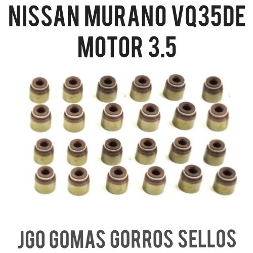 Juego Gorro Goma Sellos Valvula Nissan Murano Vq35de Mot 3.5