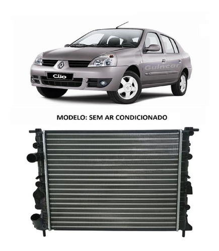 Radiador Clio S/ar 2003 2004 2005 2006 2007 2008 2009