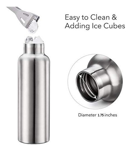 Botella De Agua De Acero Inoxidable Aislada Al Vacío De 34/2