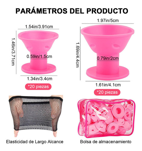 40 Rizador Mágico Rizador Sin Calor Rizador Suave Sin Calor