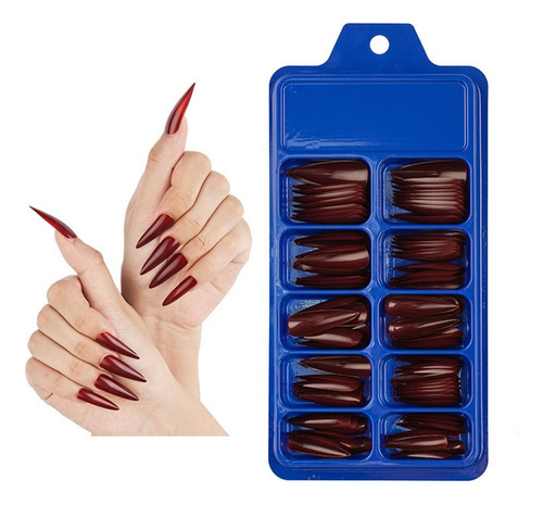 Dicas De Unhas Postiças De Estilete Comprido Diy, Unhas Post
