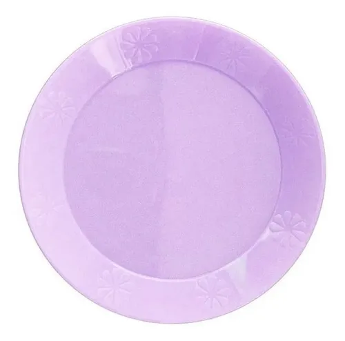 Platos Pastel X 10 Colores Descartable Plastico Duro