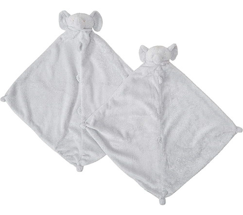 Angel Dear Cuddle Twins Blankie, Grey Elephant