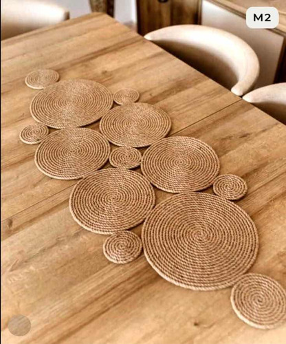 Camineros De Mesa En Yute Natural 60cm