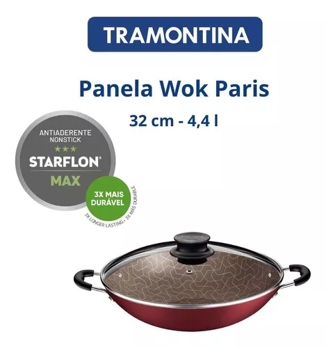 OLLA WOK ANTIADHERENTE 32 CM. PARIS