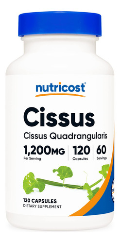 Nutricost Cissus Quadrangularis (600 Mg) 120 Cápsulas, Sin G