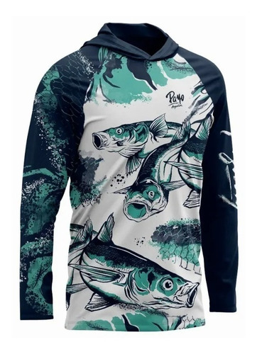 Remera Payo Secado Rápido Uv 40 Pejerrey Con Capucha Pesca