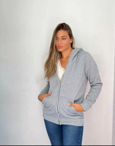 Campera Con Piel Mujer Canguro Abrigo