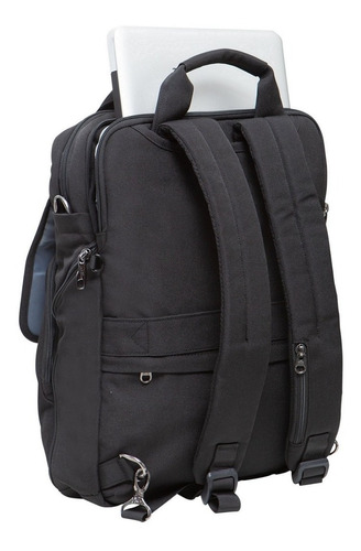 Mochila 3 Em 1 Para Notebook 15.6 Antifurto Posh Vanguard Cor Preto